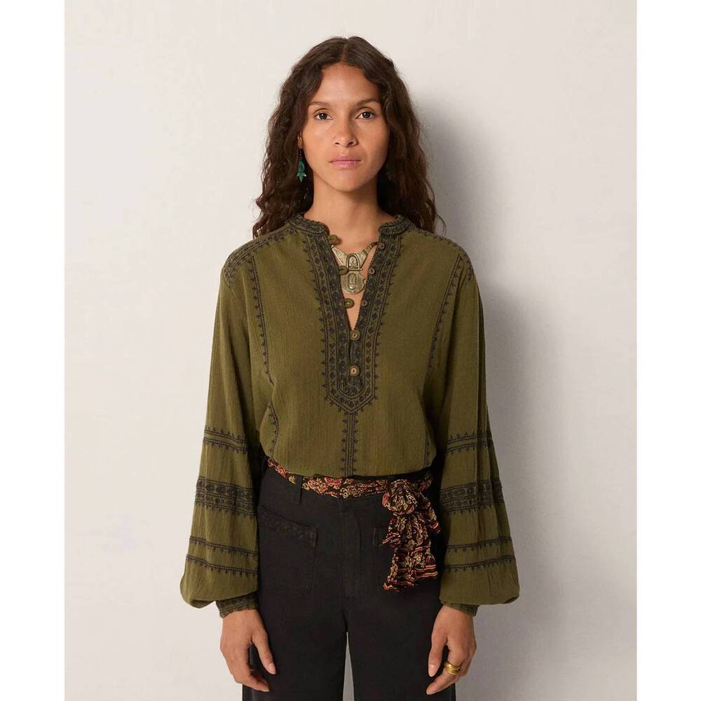 NEW MAISON HOTEL renato blouse in moss